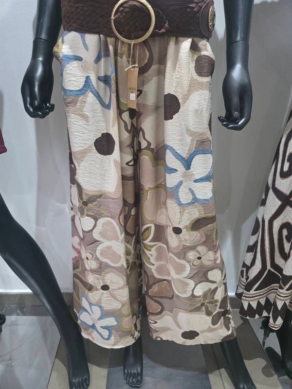 Pantalon min fleuri