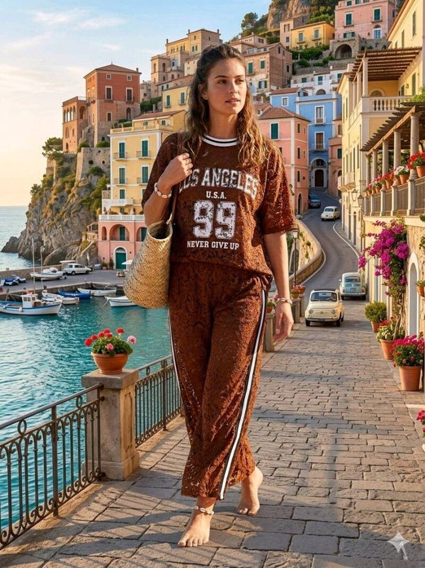 Ensemble Los Angeles T-shirt + pantalon