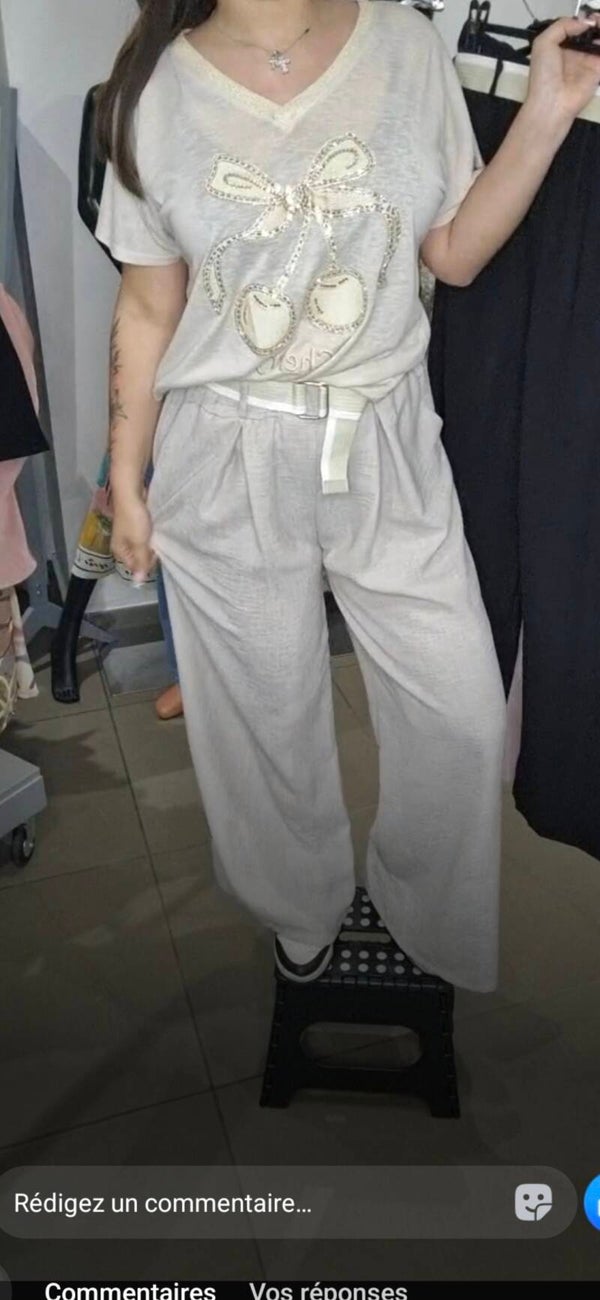 Pantalon fluide lin