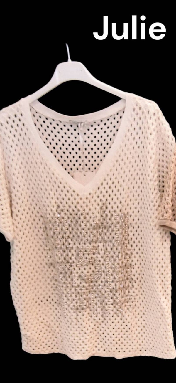 T-shirt grossd maille Chanel 5