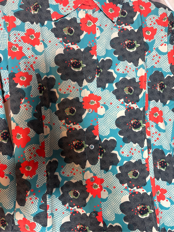 Teal and Orange Flowers