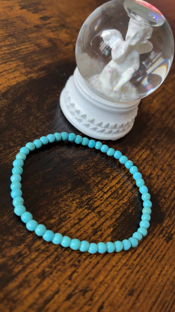 Bracelet turquoise 4mm