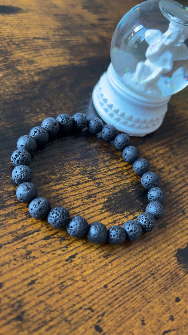 Bracelet homme pierre météorite 8mm