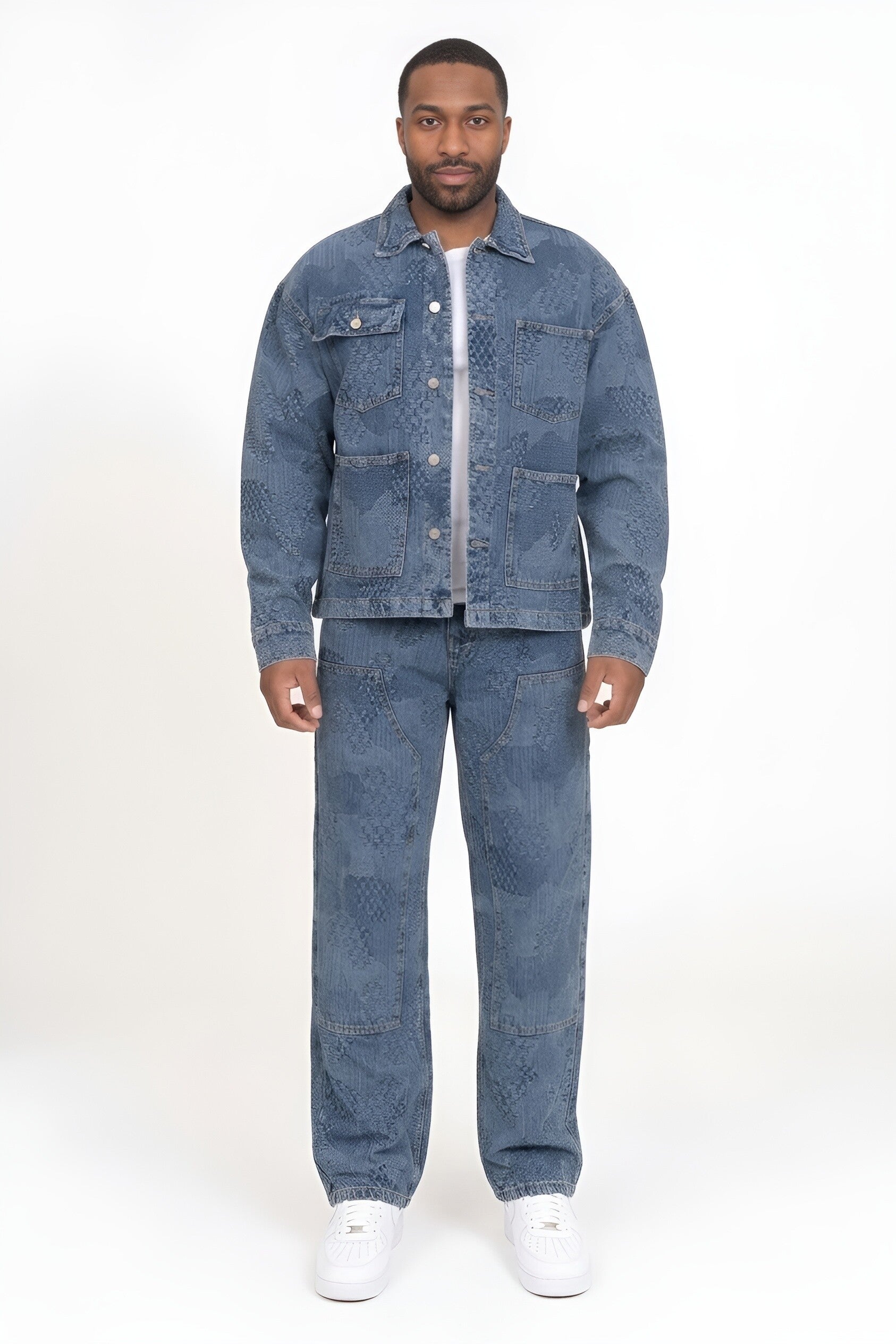 6brands Urban Denimjacke Set Jacke&Jeanshose