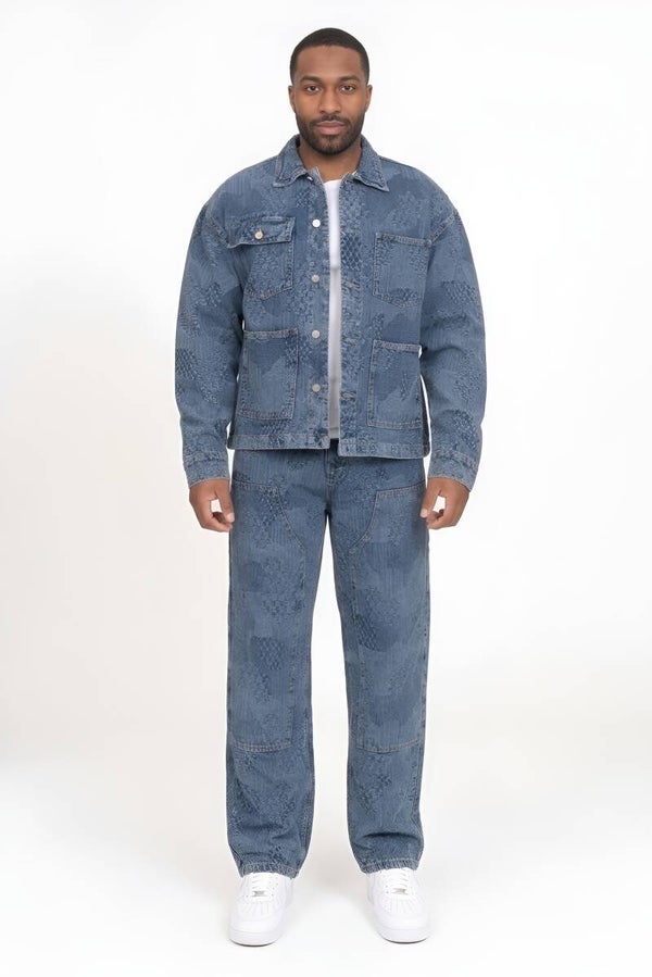 6brands Urban Denimjacke Set Jacke&Jeanshose