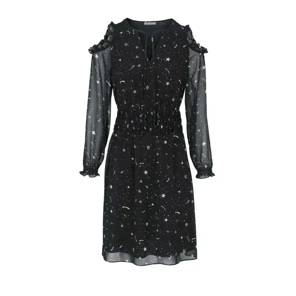 Chiffon-Kleid m. Cut-Outs