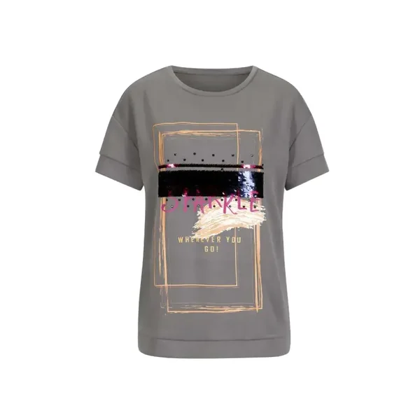 Designer-Statement-Shirt m. Pailletten