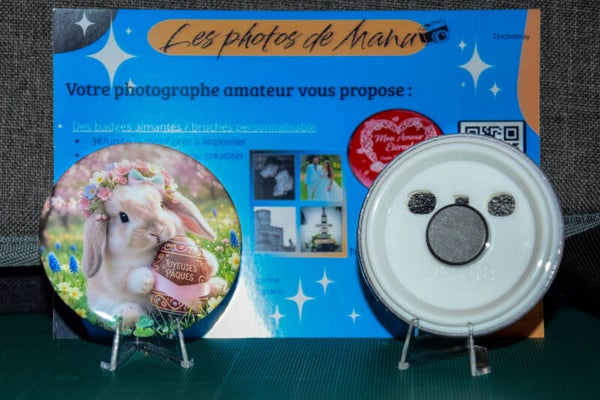 Badge aimanté personnalisé (plastique)