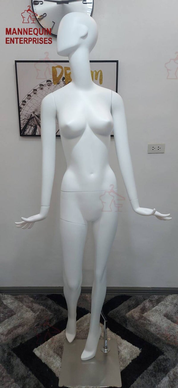 Female Abstract Egghead Fiberglass Mannequin