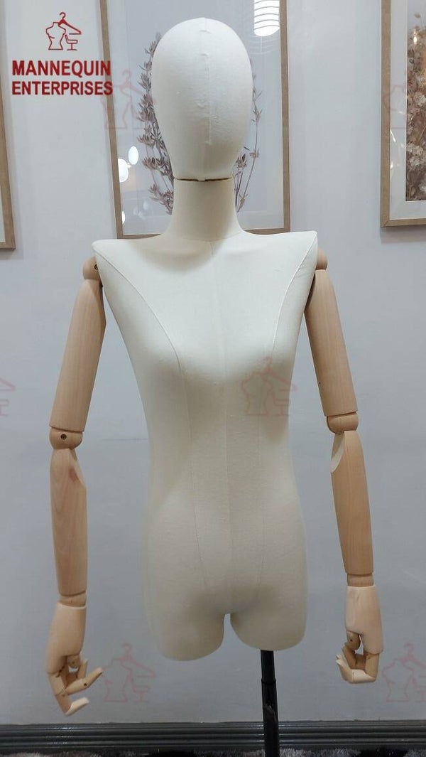 Female Half-Body Mannequin Torso – Armless Dress Form Clothing Display