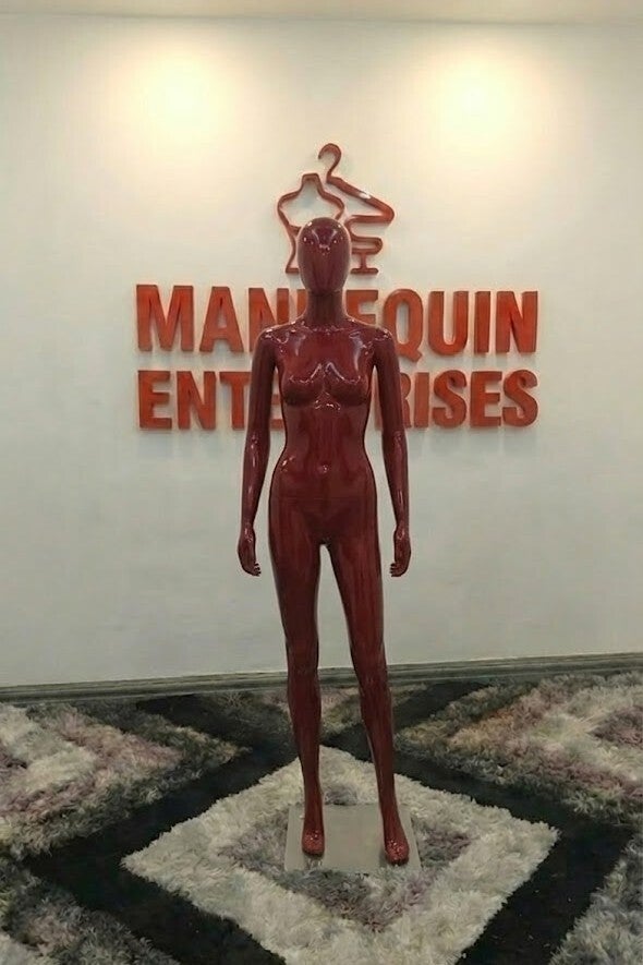 Female Full-Body Glossy Fiberglass Mannequin – High-Quality Window Display
