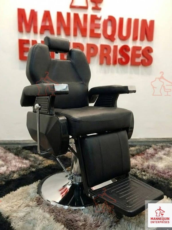 Professional Barber Chair Black Reclining Hydraulic Edition