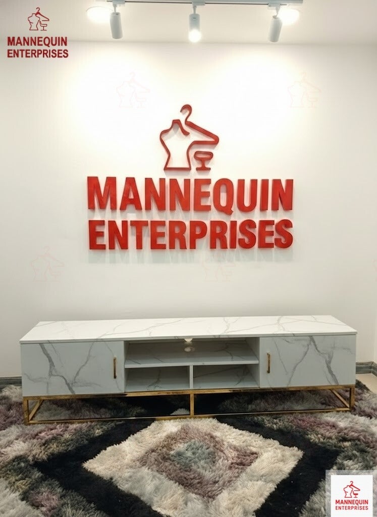 Modern White Marble TV Console