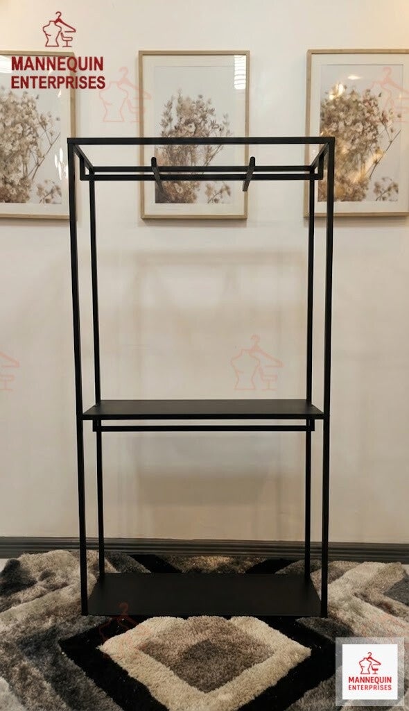 Black Clothing & Display Rack (230 cm)