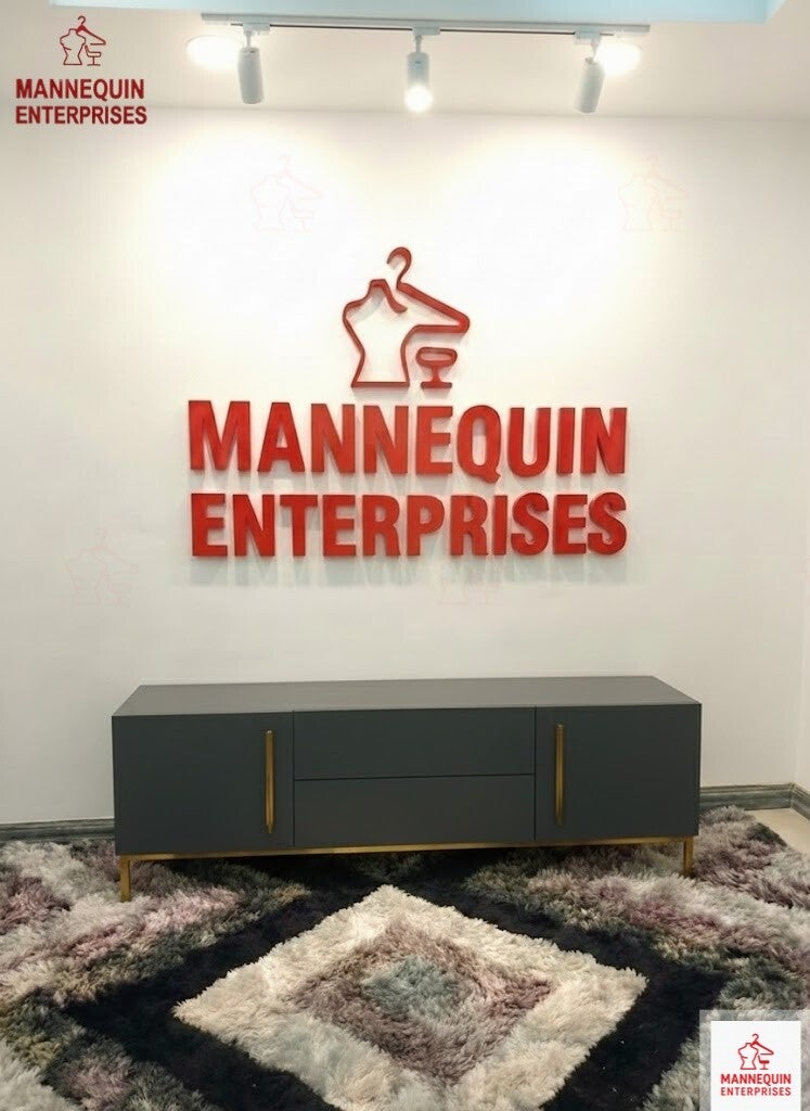 Dark Grey Laminated TV Console with Gold Accents