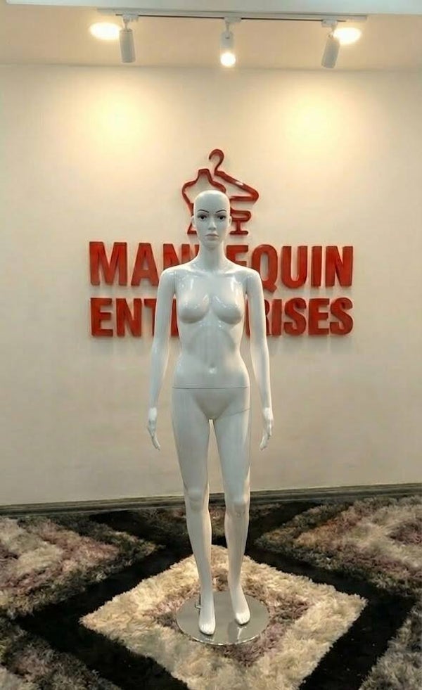 Female Full-Body Glossy Fiberglass Mannequin – High-Quality Window Display