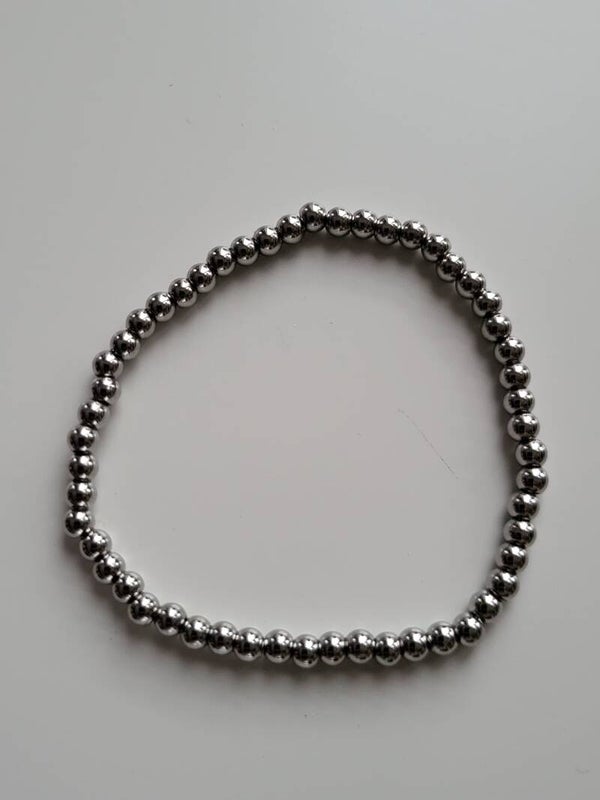 Rvs 4mm kraal zilverkleurig