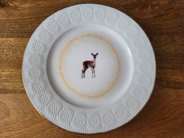Wandbordje hert 17cm