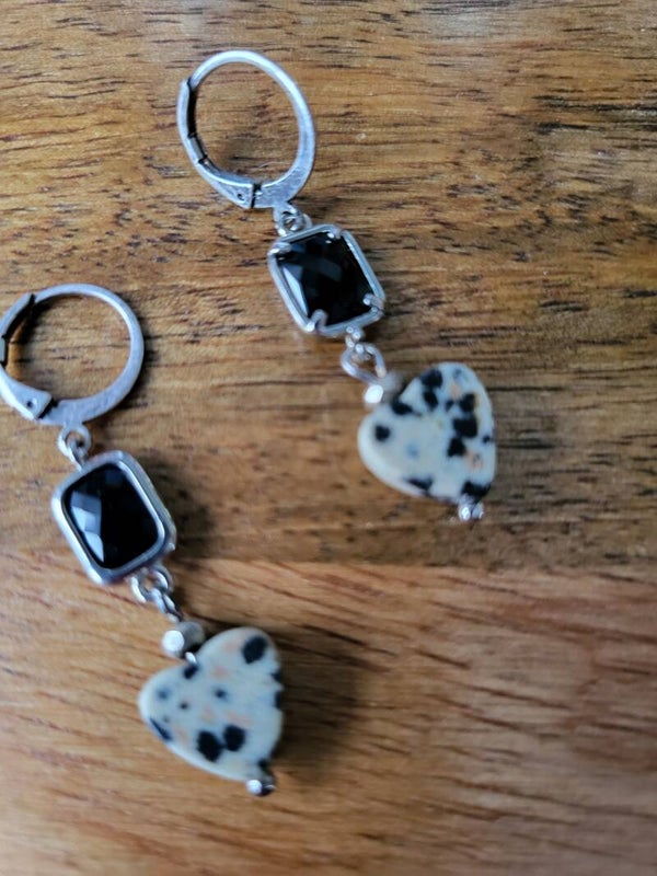 Oorbellen natuursteen