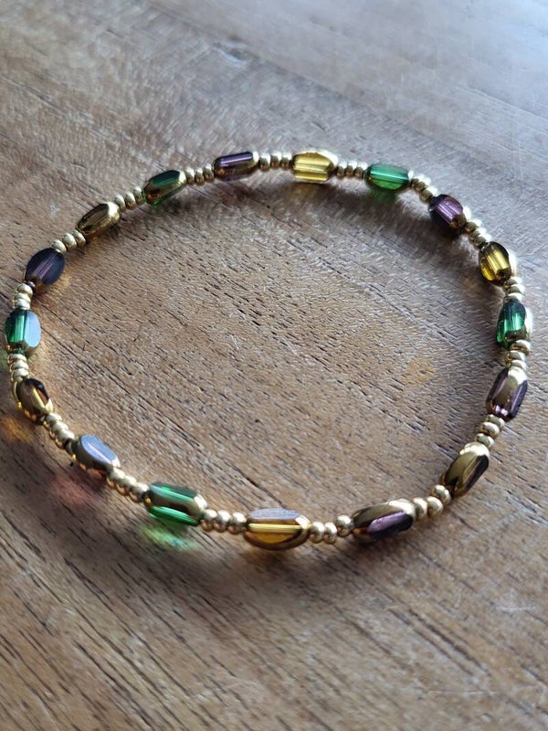 Glas facet met Miyuki goud