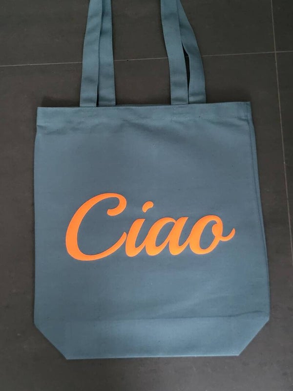 Katoenen tas met opdruk