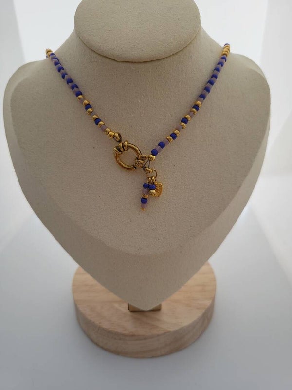 Ketting 41cm met boeislot en bedeltjes