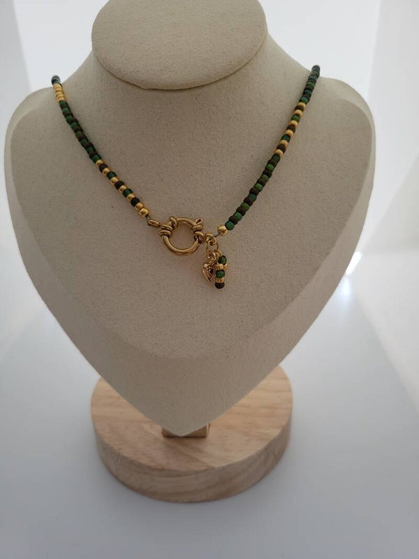 Ketting 41cm met boeislot en bedeltjes