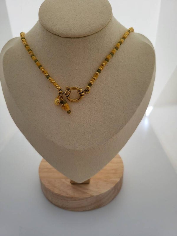 Ketting 41cm met boeislot en bedeltjes
