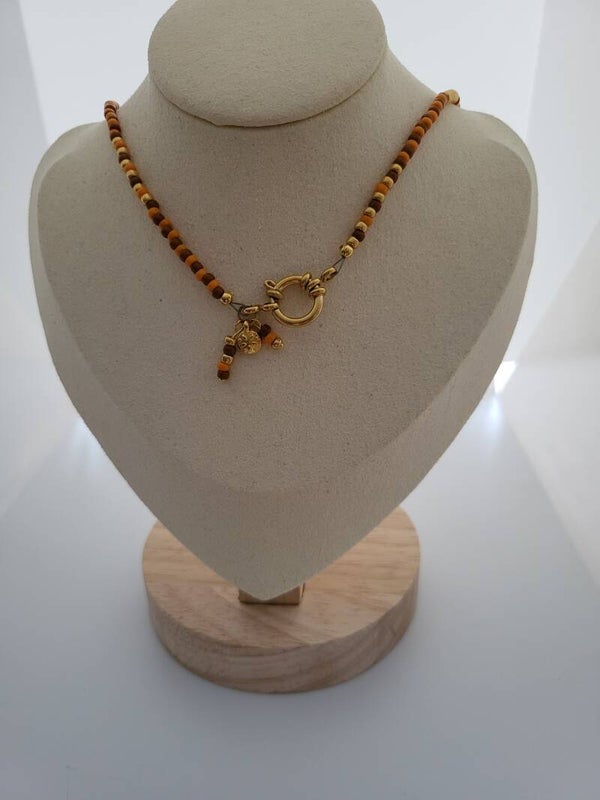 Ketting 41cm met boeislot en bedeltjes