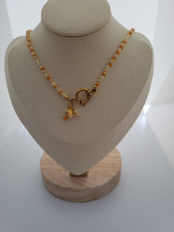 Ketting 41cm met boeislot en bedeltjes