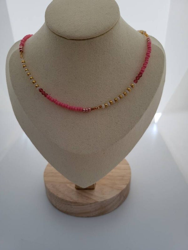 Ketting glaskraaltjes 40cm met verlengketting