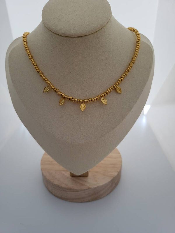 Ketting glaskraaltjes 40cm met verlengketting