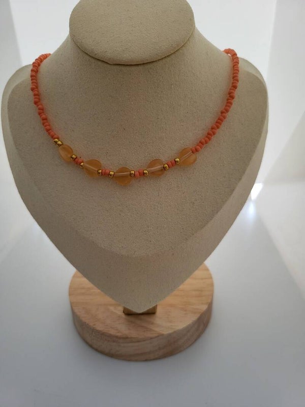 Ketting glaskraaltjes 40cm met verlengketting