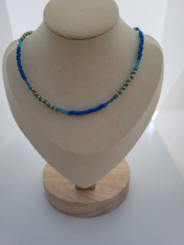 Ketting glaskraaltjes 40cm met verlengketting