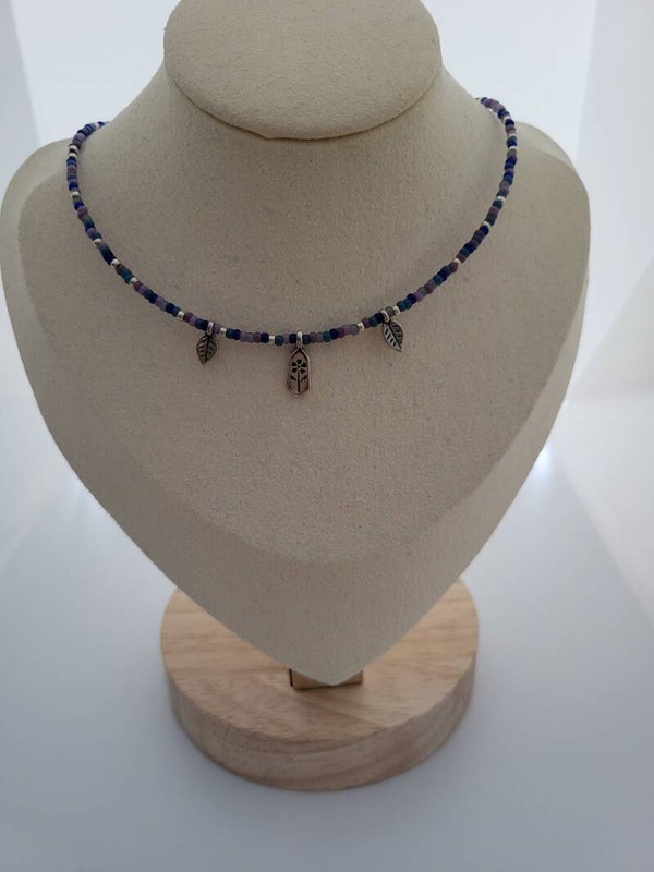 Ketting glaskraaltjes 40cm met verlengketting