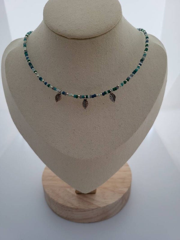 Ketting glaskraaltjes 40cm met verlengketting