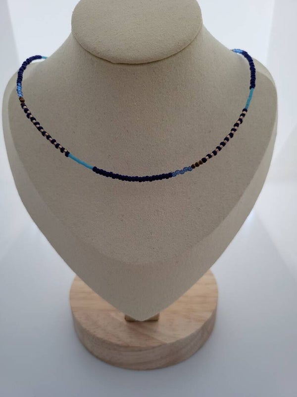 Ketting glaskraaltjes 40cm met verlengketting