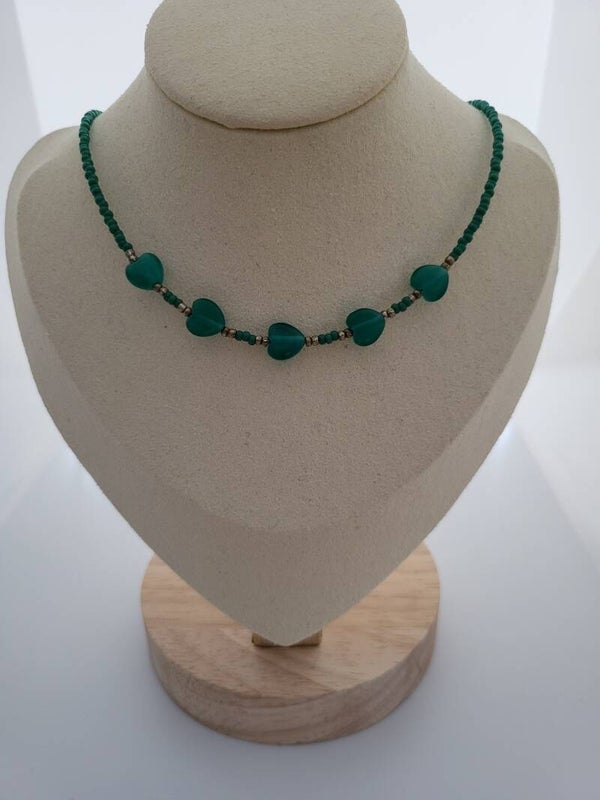 Ketting glaskraaltjes 40cm met verlengketting