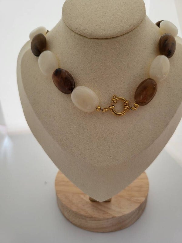 Ketting 40 cm kraal ovaal