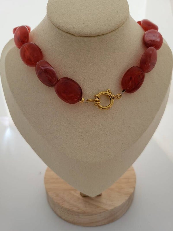 Ketting 40 cm kraal plat