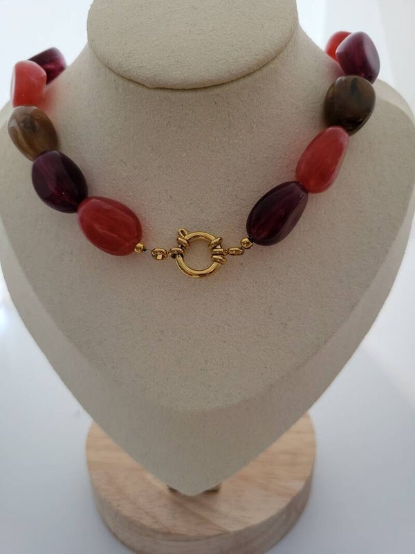 Ketting 40 cm kraal ovaal