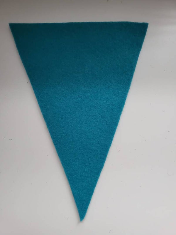 Vlag turquoise inclusief letter
