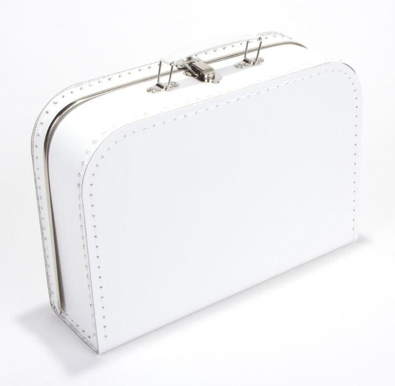 Koffer wit 25 cm inclusief bedrukking