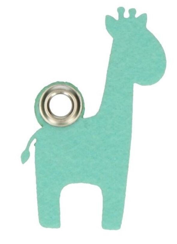Vilten sleutelhanger Giraf mintgroen