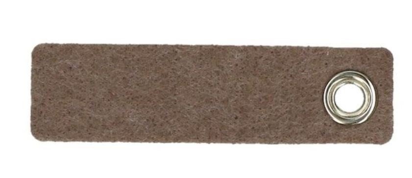 Vilten sleutelhanger Taupe