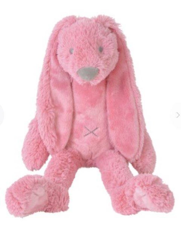 Rabbit richie diep roze inclusief naam/geboortedatum