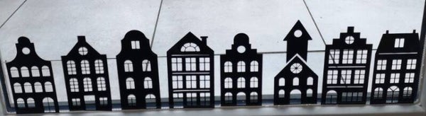 Statisch raamfolie huisjes