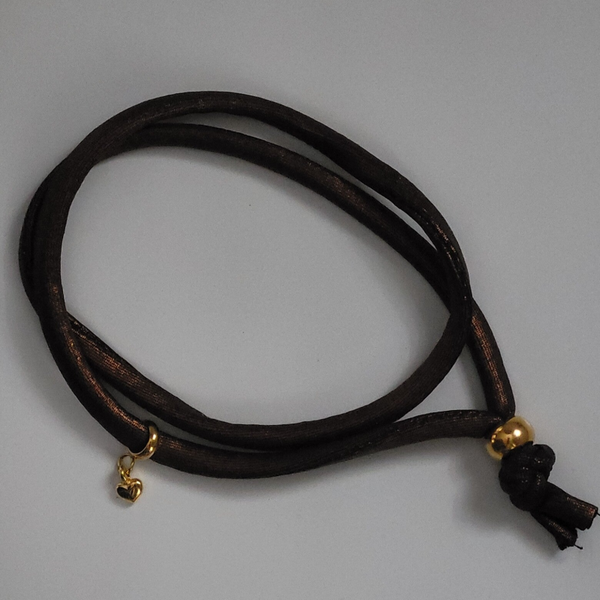 Bandje elastiek met bedel rvs