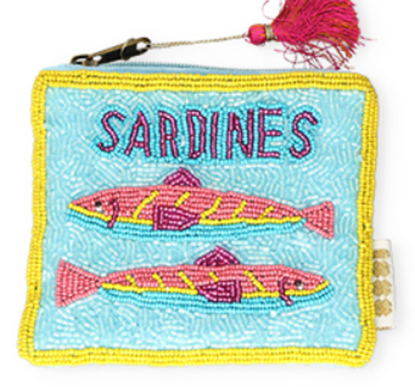 Etui Sardines lilac Yellow green