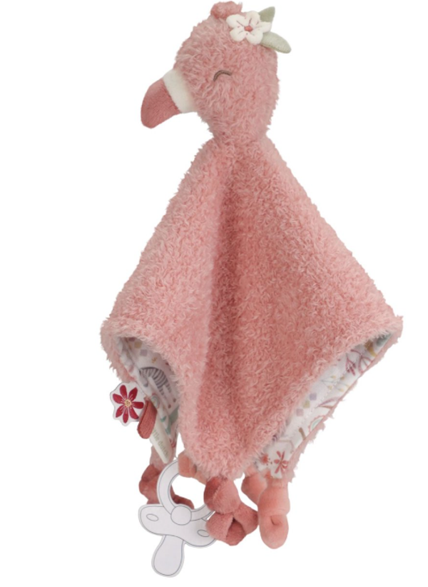 Little Dutch Safari Friends Knuffeldoekje Flamingo met naam